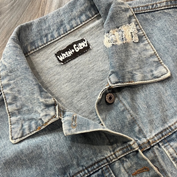 Wren and Glory hand painted limited edition Denim Jacket - Picture 4 of 8